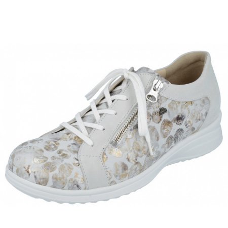Finn Comfort Damen Bexley Pebble stone Schnürer in Stone/Bianco Finn Comfort Damen Bexley Pebble stone Schnürer in Stone/Bianco